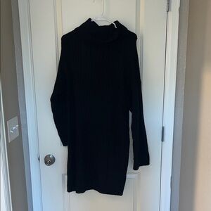 Abercrombie & Fitch Black Turtleneck Sweater Dress